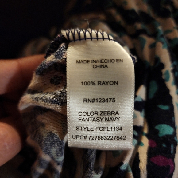 French Connection Colorful Zebra Shirt X-Small - Picture 4 of 4